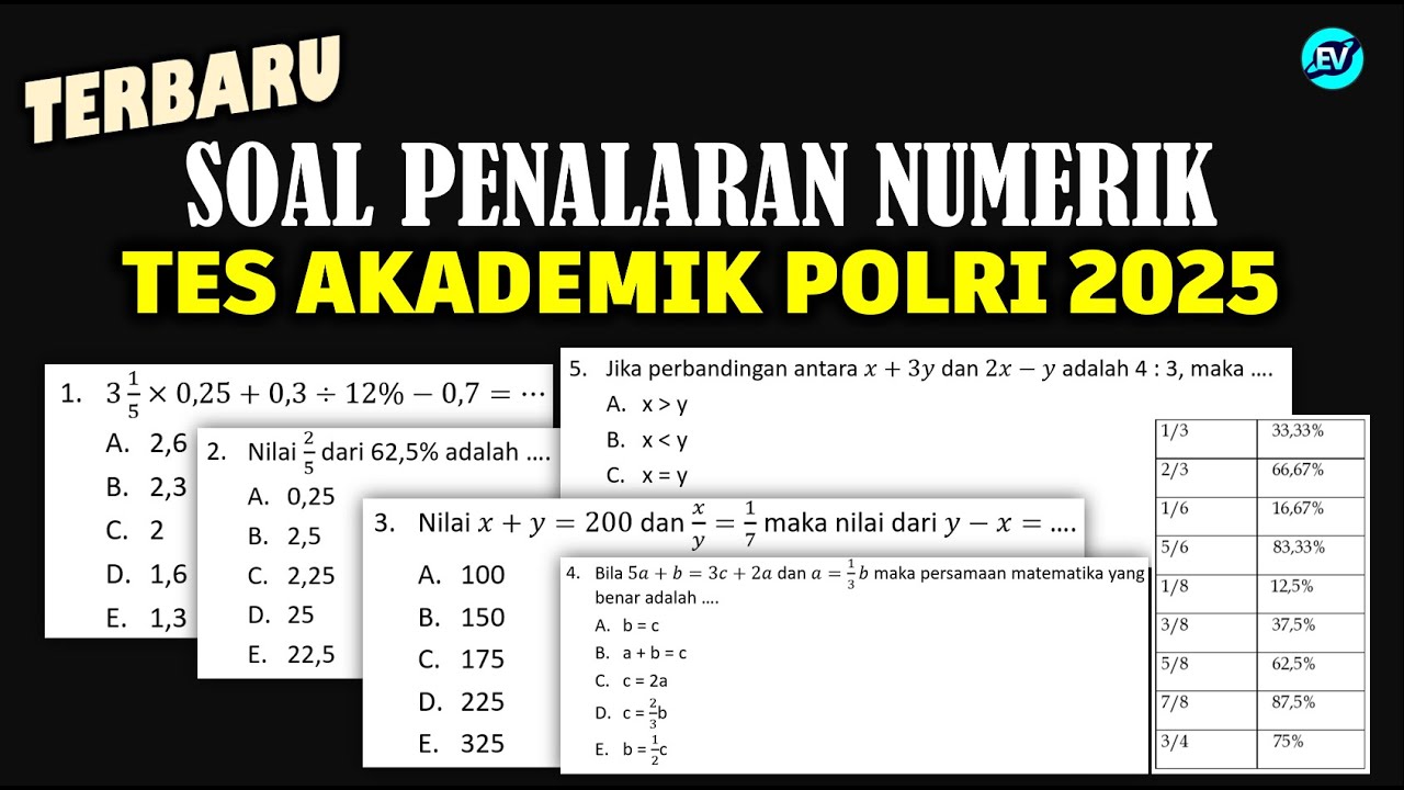 Soal Penalaran Numerik Tes Akademik BINTARA POLRI 2025