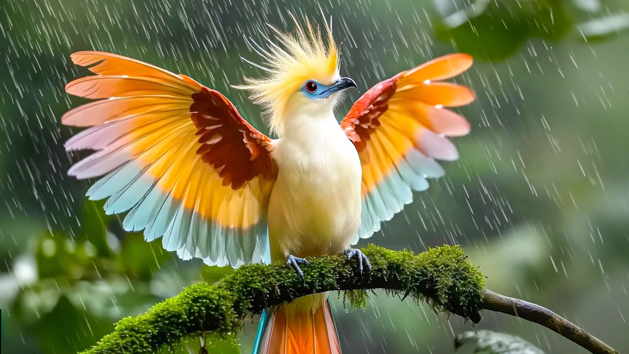 Умиротворяющее пение птиц под нежный дождь 🌧️ Идеальные фоновые звуки для отдыха, сосредоточения ...