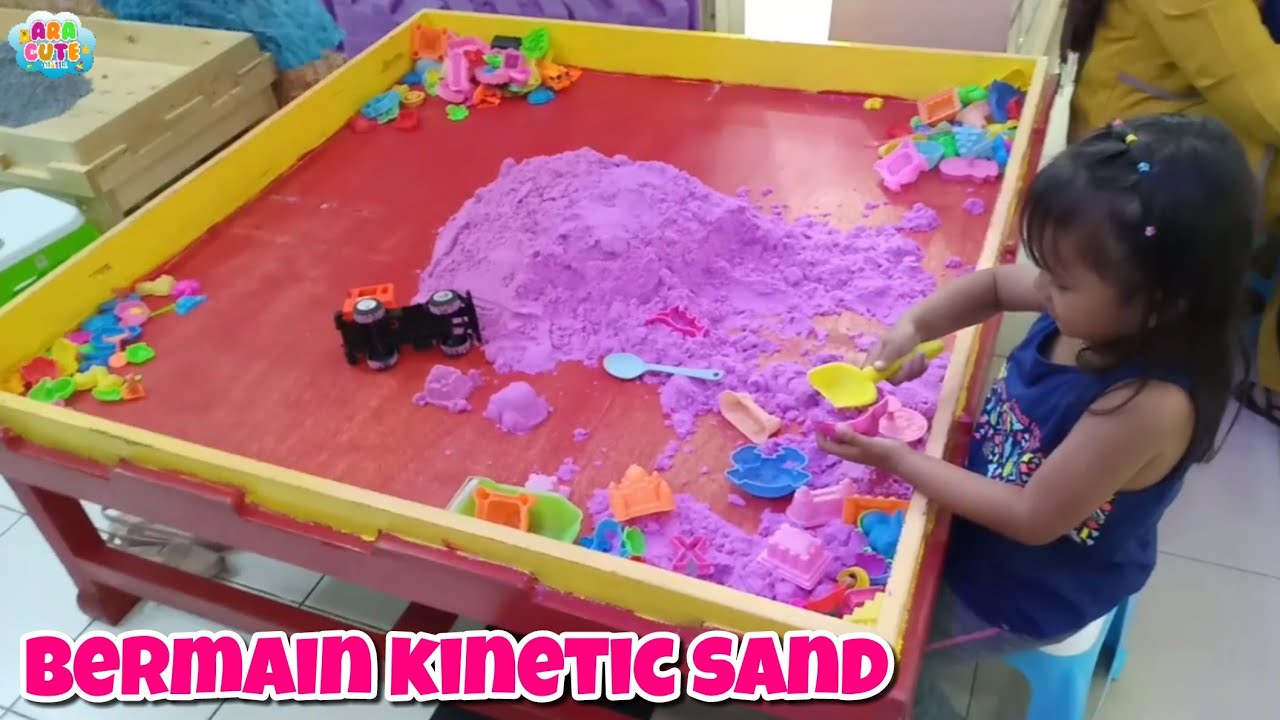 Bermain Kinetic Sand 🌈 Ara Membuat Mesjid Dan Mobil 🚖