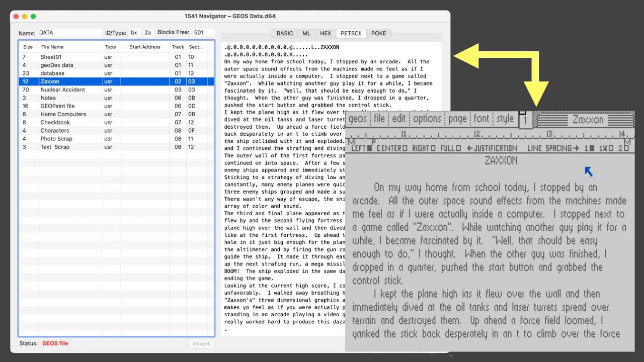 1541 Navigator update: Reading C64 & C128 GEOS files, Epyx BASIC and Vision BASIC programs