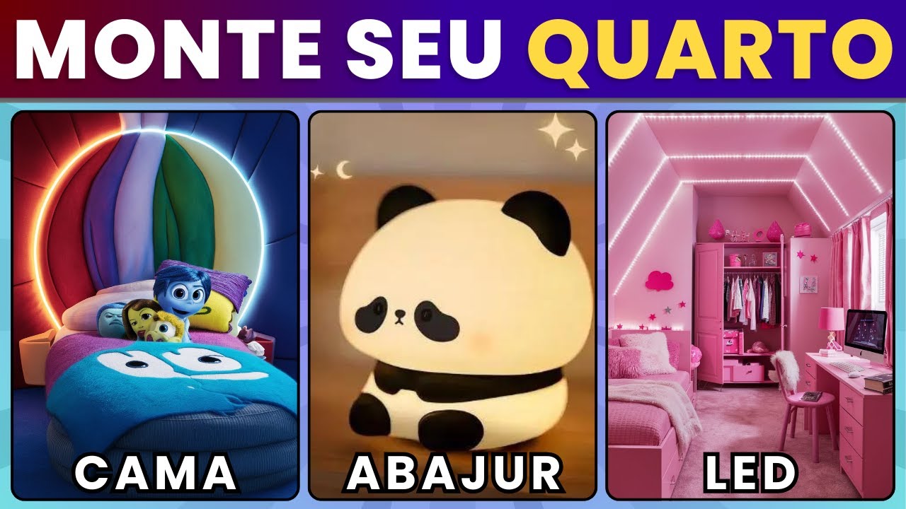 🛏️ MONTE SEU QUARTO DOS SONHOS LUXUOSO! ✨🤩 QUIZ DA JUJUBIS