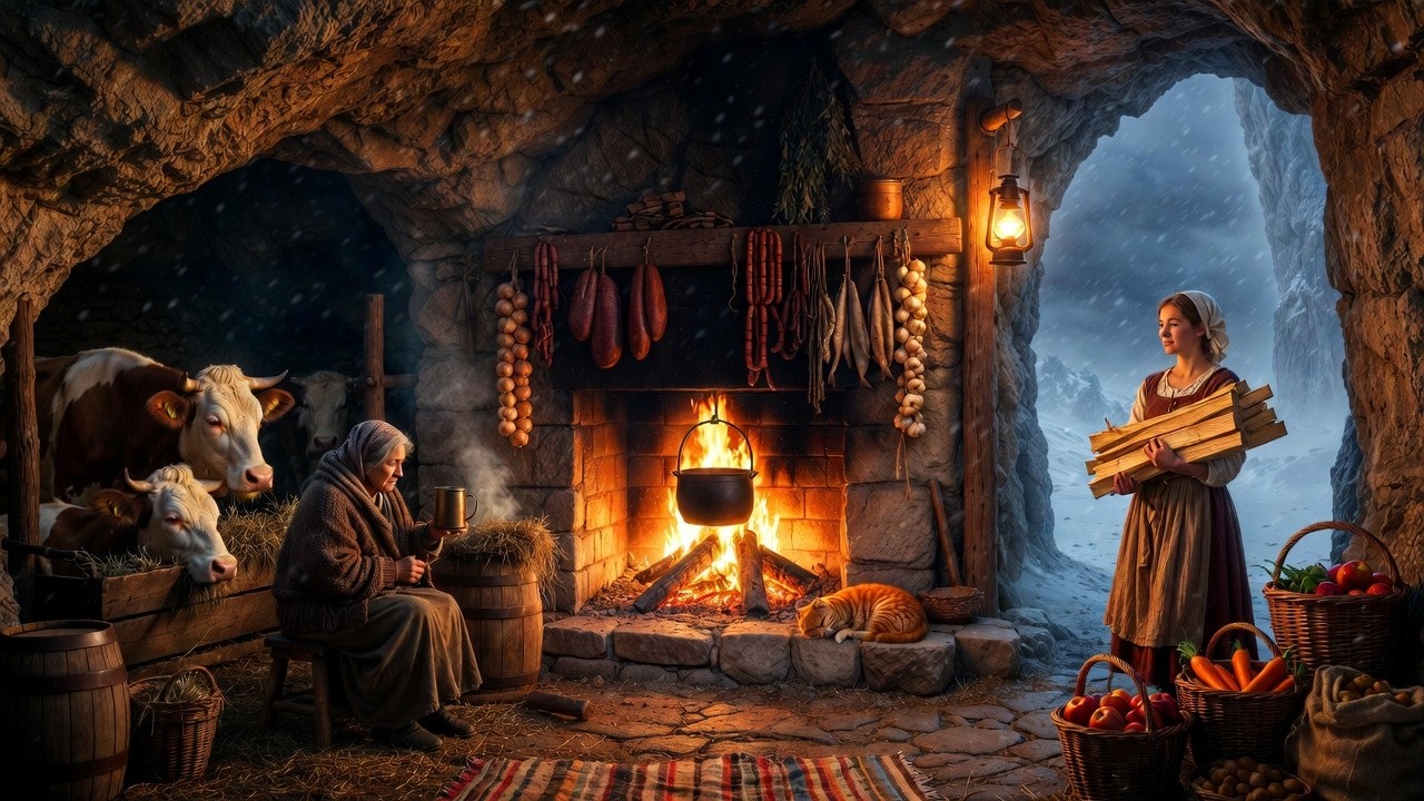 Banished with Her Mother For a False Warning About the Worst Blizzard—Only Their Cave Shelter Last..
