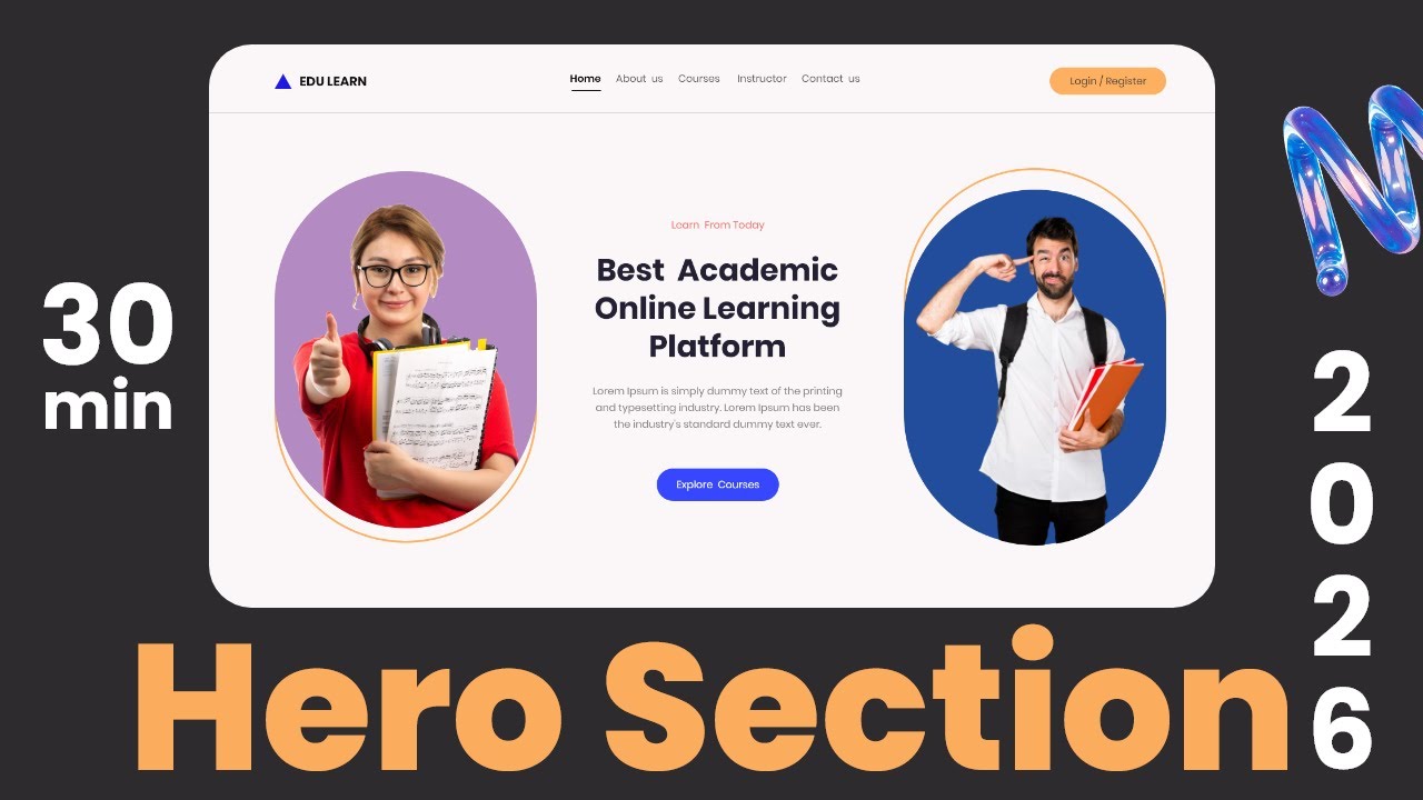 Day 4 / 100 Hero Section Tutorial using Adobe  XD #uiux  #adobexdtutorial  #adobexd