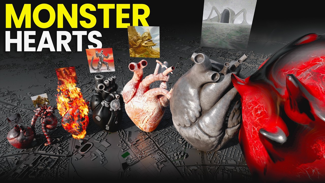 Giant Monster Heart Size Comparison | WORLD EATER VS SEA EATER