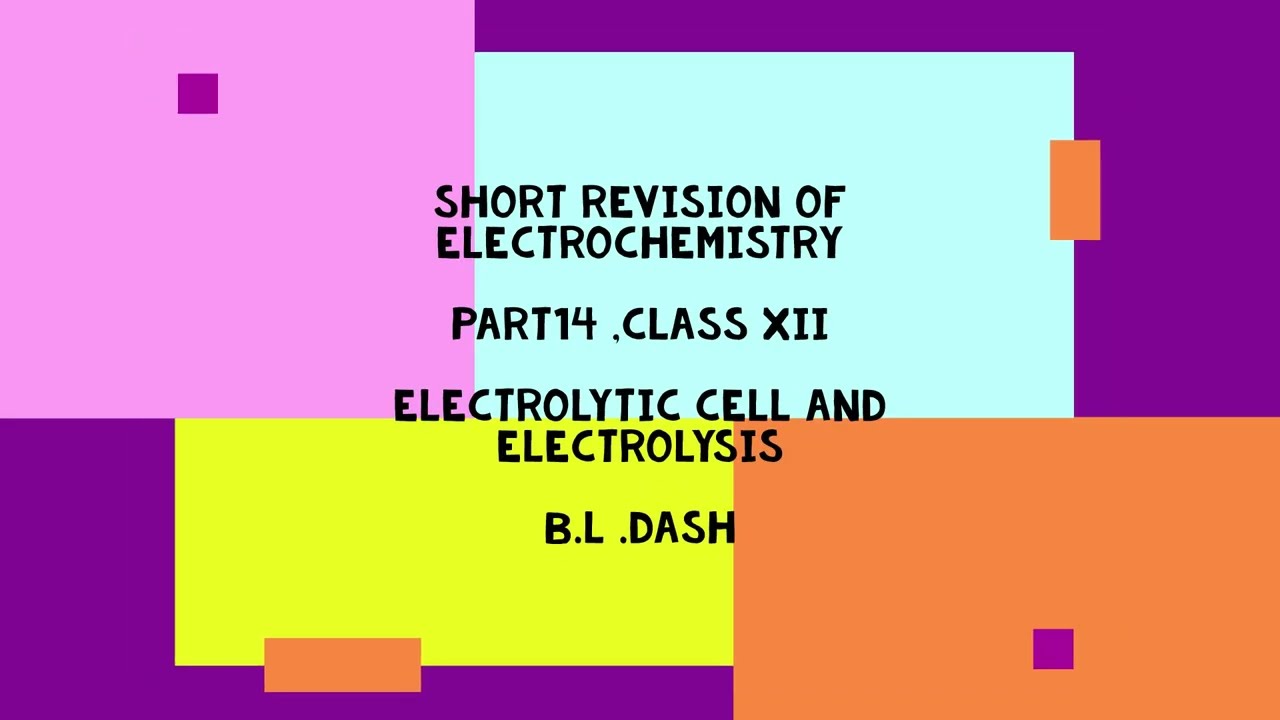 SHORT REVISION OF ELECTROCHEMISTRY.PART14.CLASS XII.CALCULATION OF MOLAR CONDUCTANCE . B.L.DASH