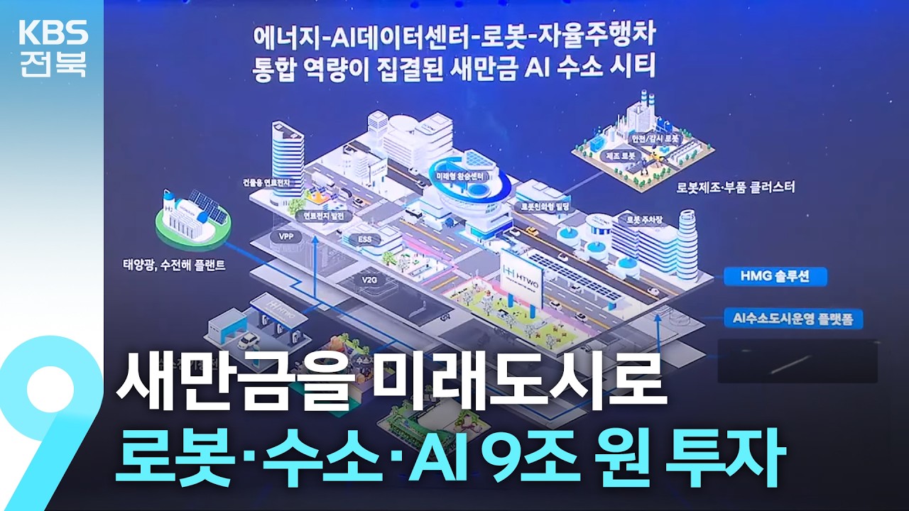 새만금을 미래도시로…로봇·수소·AI 9조 원 투자 / KBS  2026.02.27.