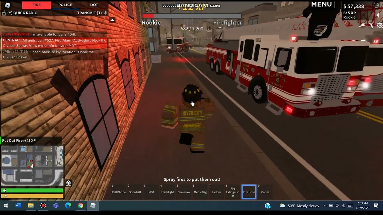 Roblox Emergency Response: Liberty County Firefighter l Put out the fire