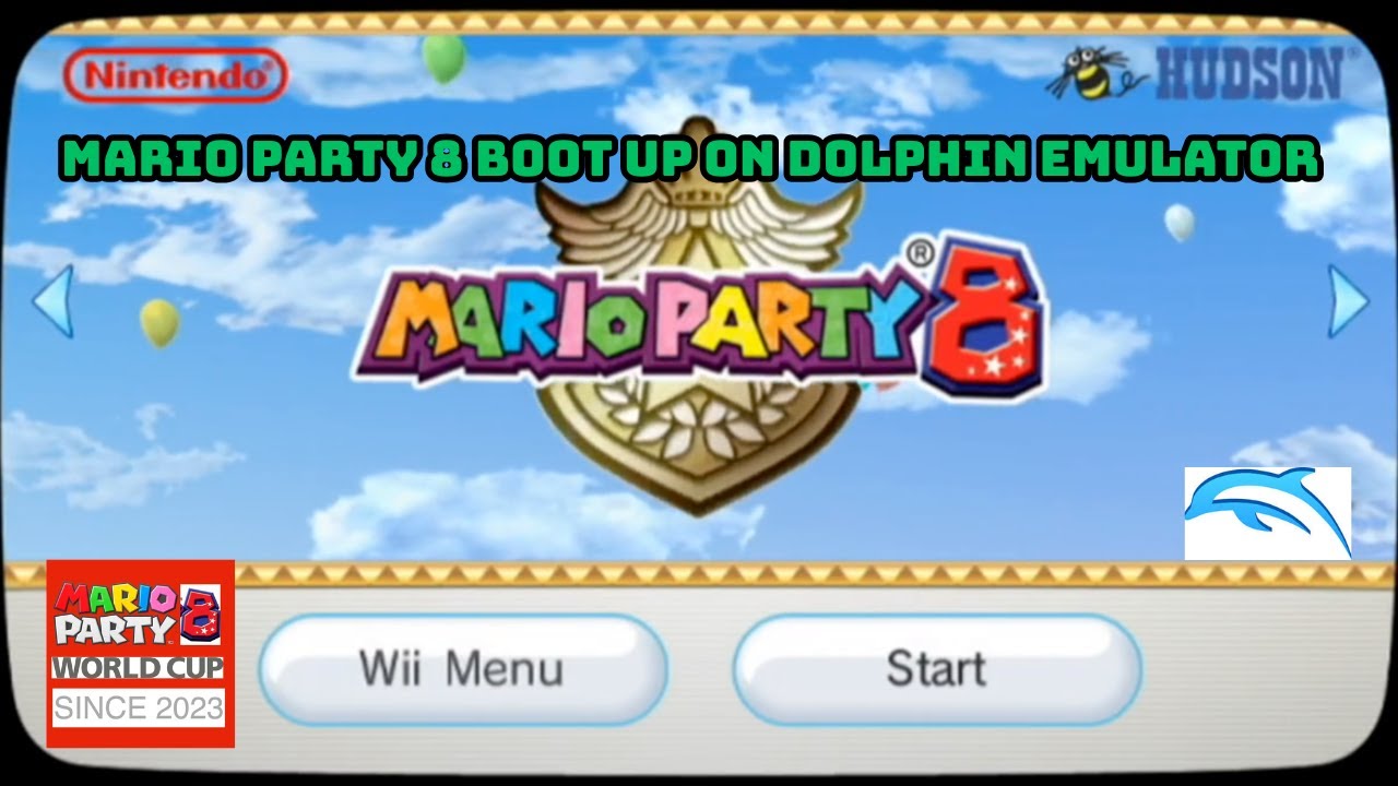 Mario Party 8 startup on my virtual Wii on Dolphin