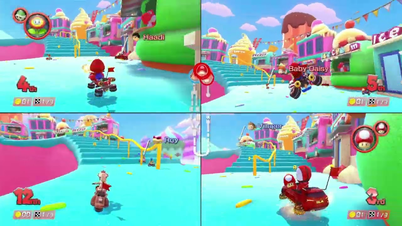 Mario Kart 8 Deluxe: VS Race, Hard COM, 4 players