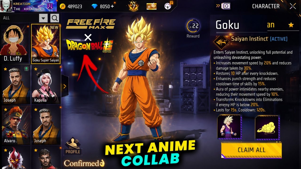 FREE FIRE &times; DRAGON BALL NEXT COLLAB🔥 -