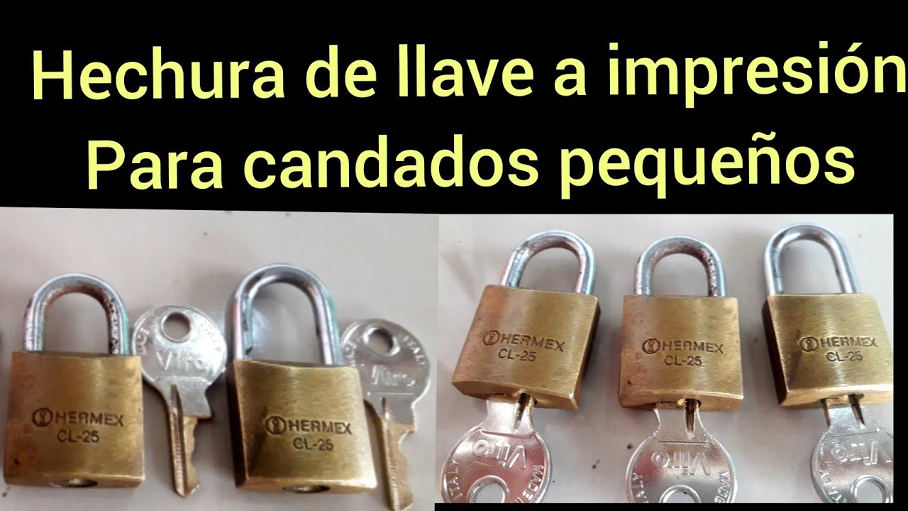 LLAVE A IMPRESIÓN PARA CANDADOS PEQUEÑOS #LLAVE #LLAVÍN #CERRAJERO