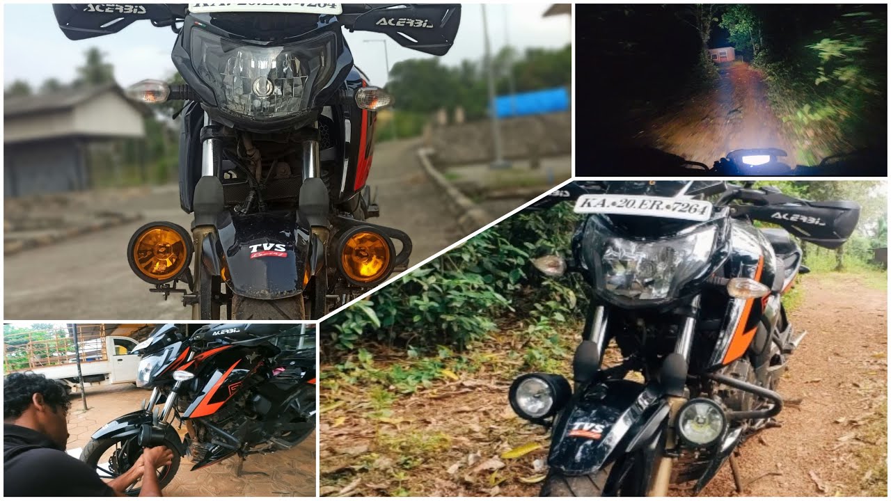 Fog light installation for Bike (RTR 200)