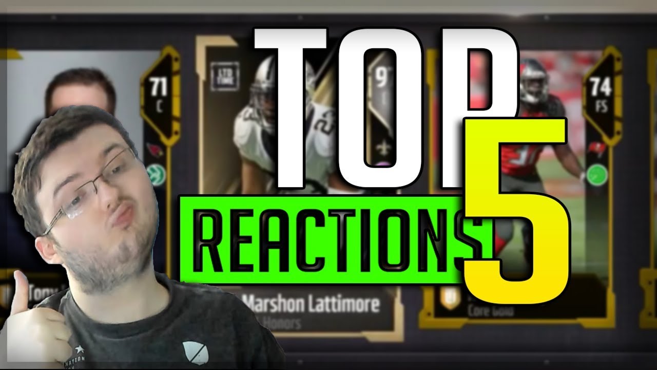 TOP FIVE PACK OPENING REACTIONS ON MY CHANNEL! MUT 18 AND MUT 17! |MADDEN ULTIMATE TEAM PACK OPENING