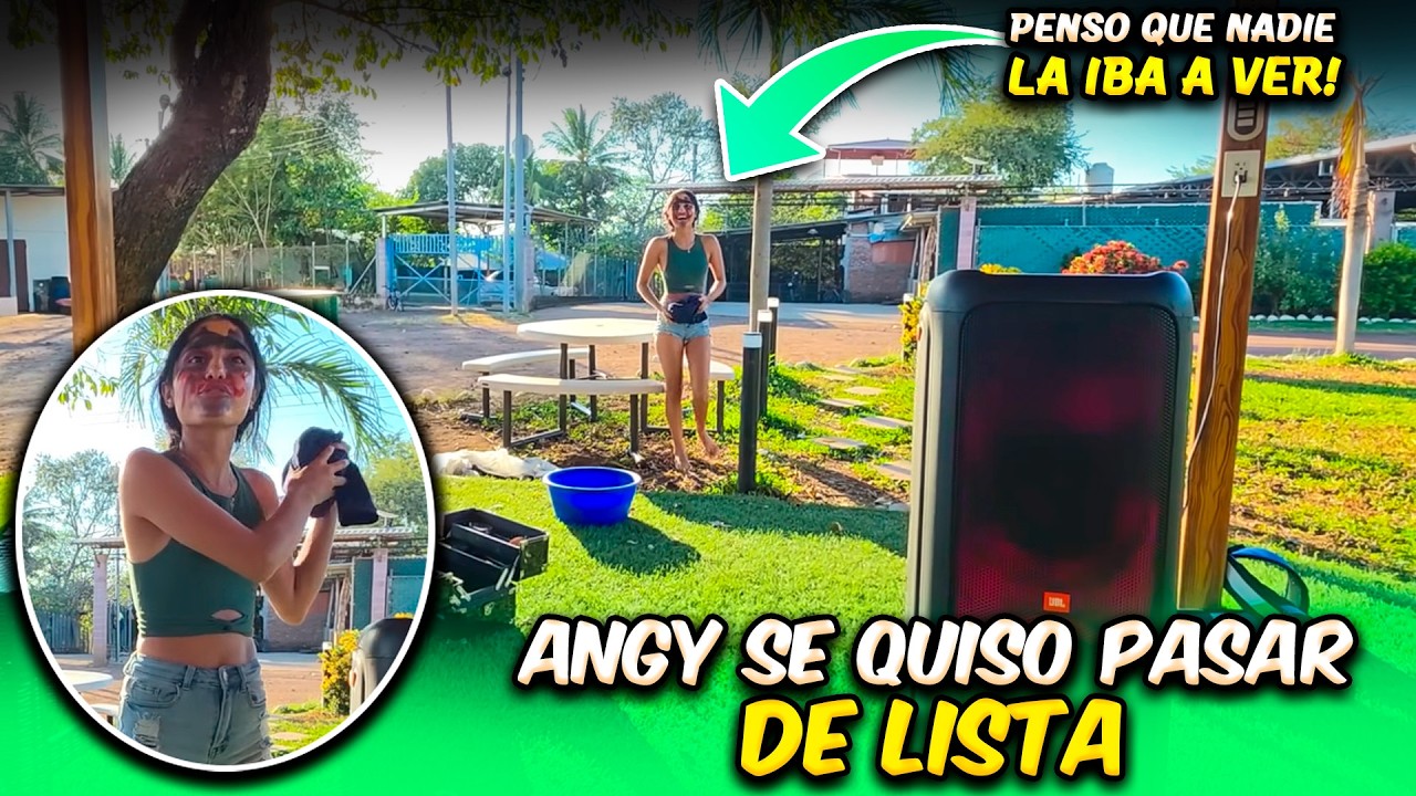 Descubrimos que cada vez que Angy pierde agarra para el baño