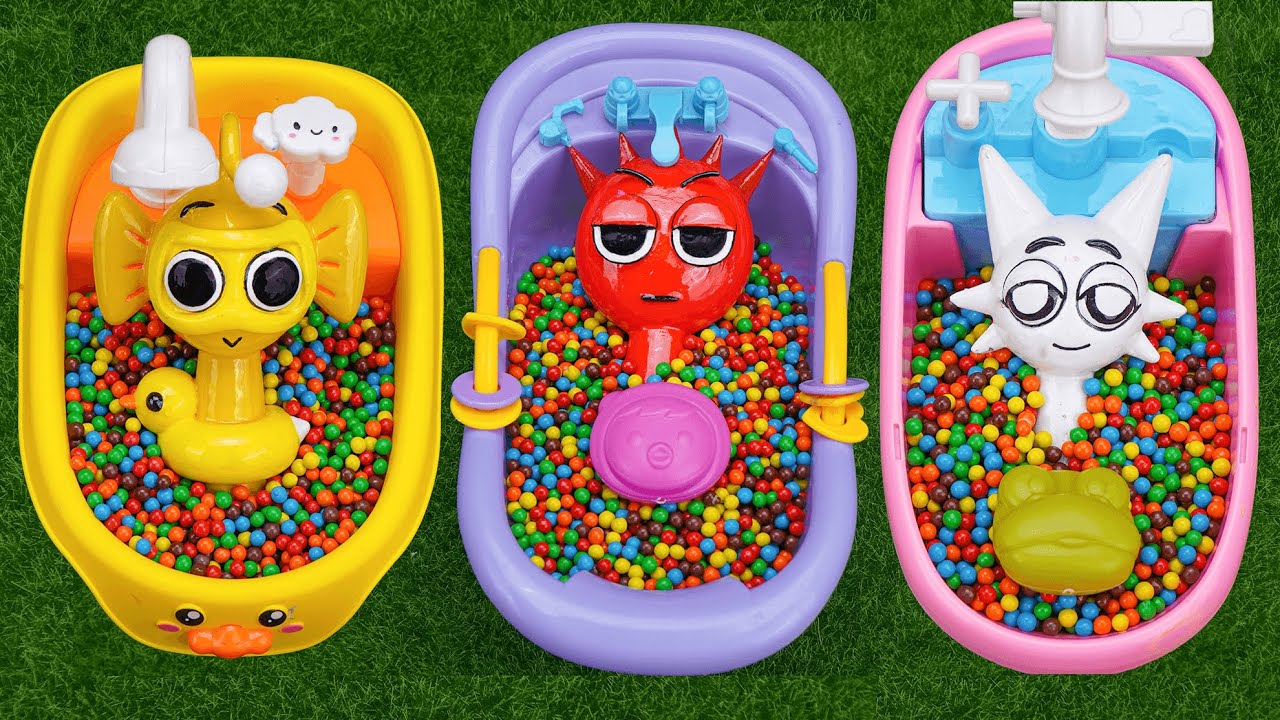 SPRUNKI Simon Toy Satisfying with Unboxing Sprunki Cute Bathtub Playset ASMR | Funny Toys