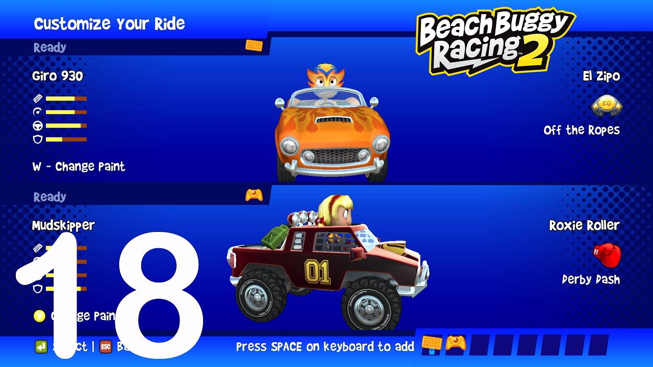 El Zipo vs Roxie Roller - Multiplayer Random Ultimate - Beach Buggy Racing 2 PC Version Episode 18