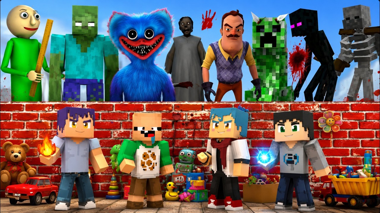 فلم ماين كرافت : تحدي بناء افضل لعبة ضد الاشرار مع زعرور و كركور و دودو 🔥😱