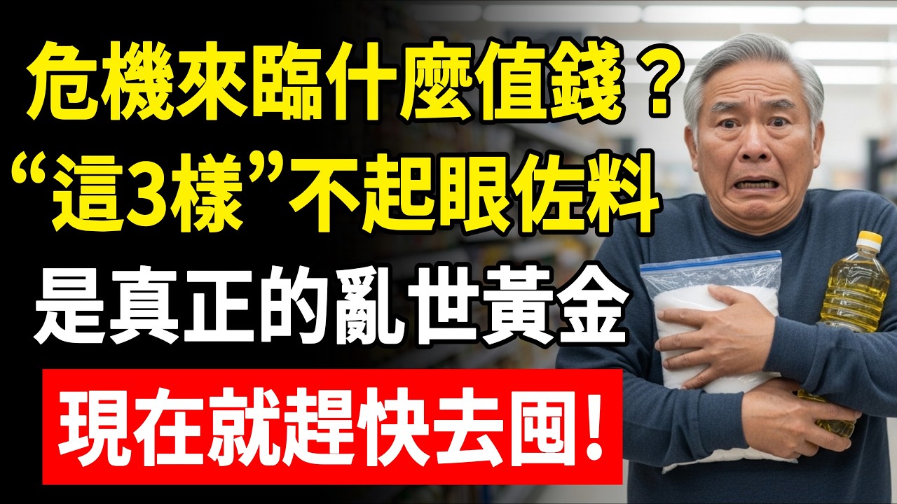 危機來臨什麼值錢？“這3樣”不起眼佐料，是真正的亂世黃金，現在就趕快去囤！#生活智慧 #養老生活 #佐料