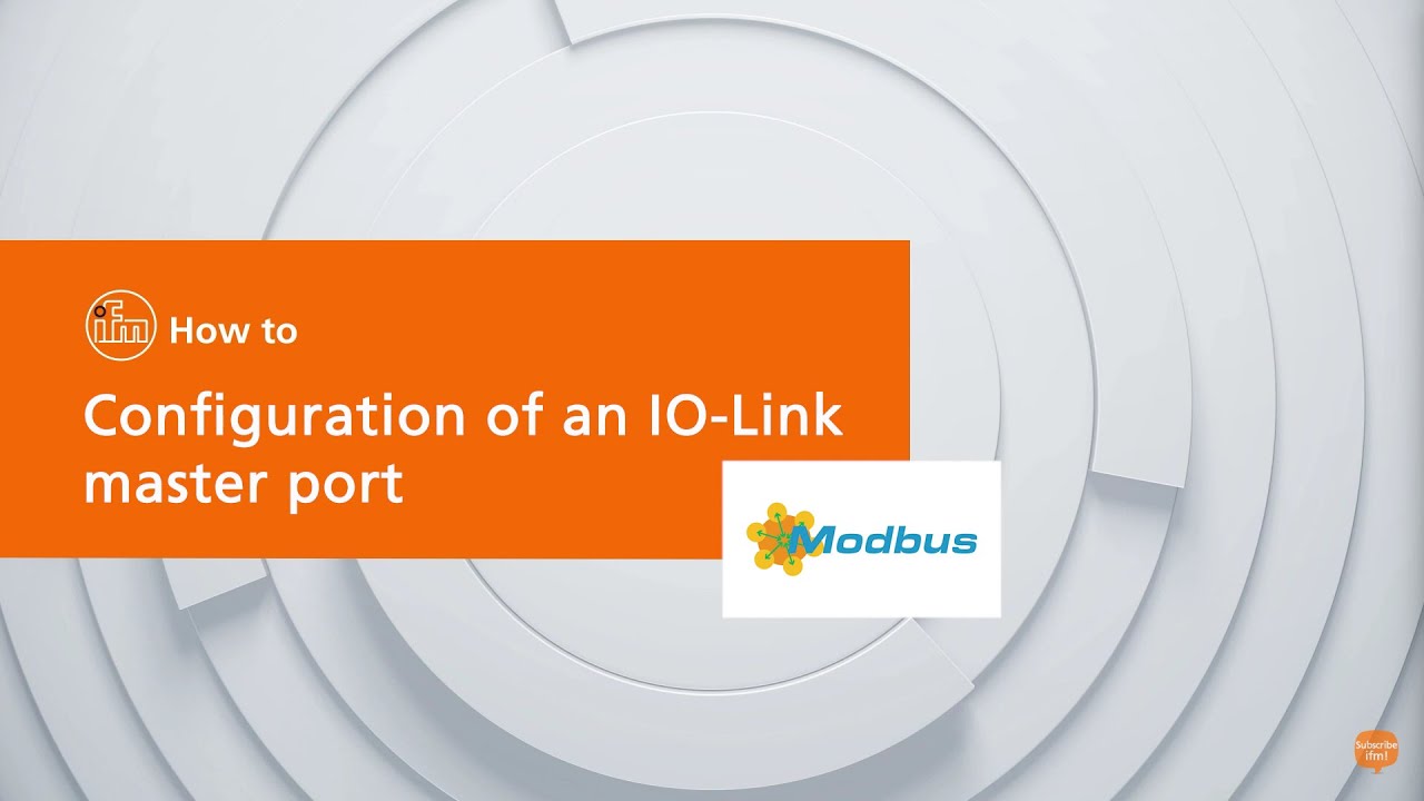 IO-Link port configuration of a Modbus master