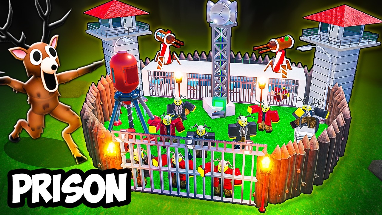 I Built THE SAFEST PRISON BASE in 99 Nights in the Forest!