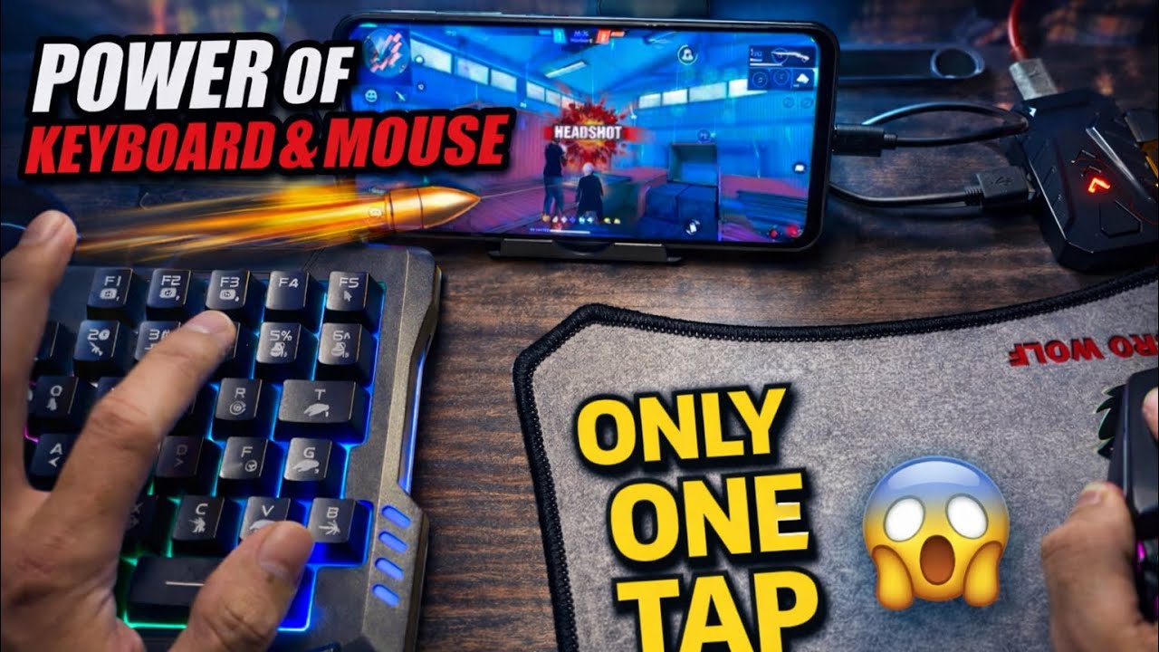 POWER OF KEYBOARD & MOUSE 😱 | ONLY ONE TAP HEADSHOT 🔥