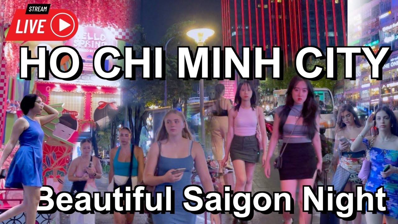 Vietnam Travel 2024 | Walking tour to explore Ho Chi Minh City, Saigon night