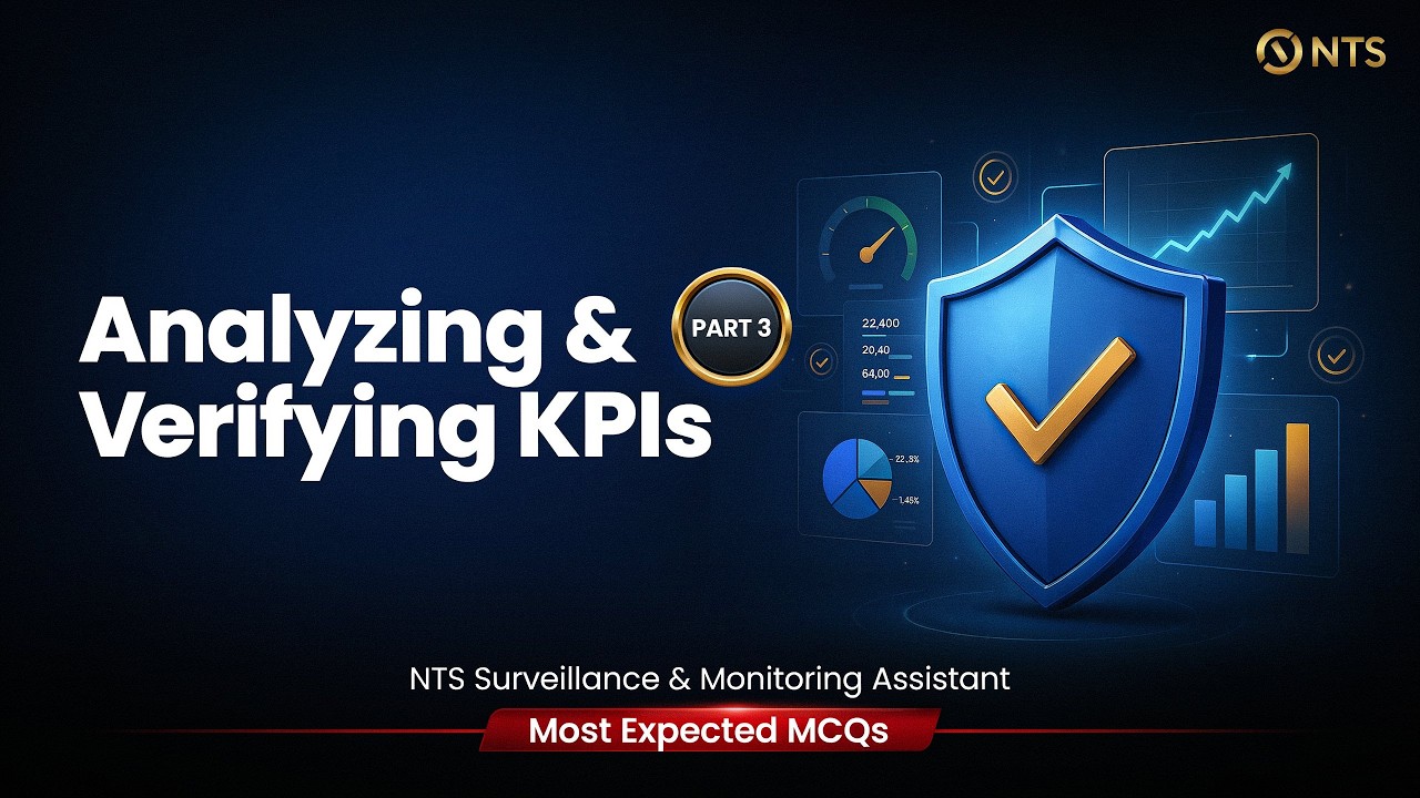 Analyzing & Verifying KPIs MCQs Part 3 | Most Expected NTS MCQs | Surveillance Assistant Jobs 2026