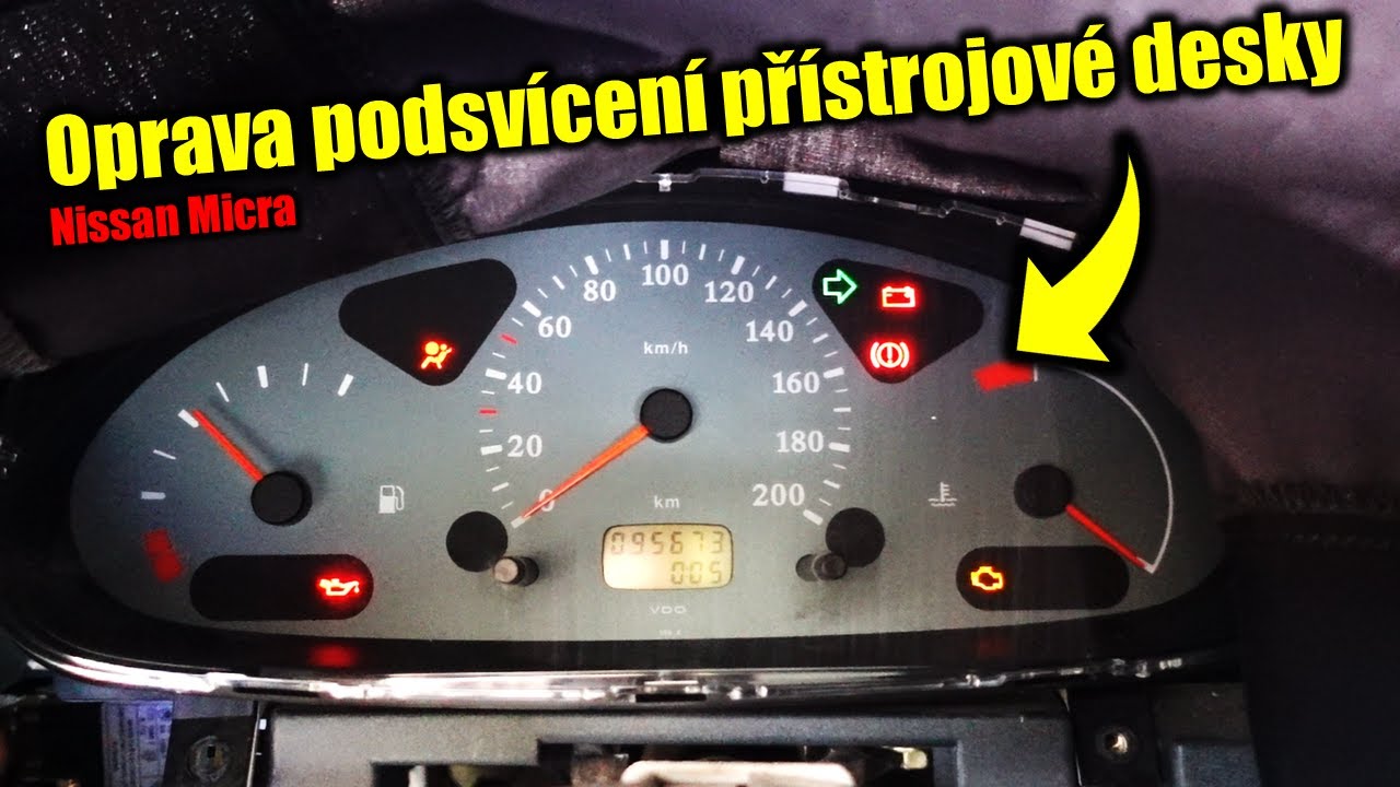 Oprava podsvícení přístrojové desky - Nissan Micra 2002