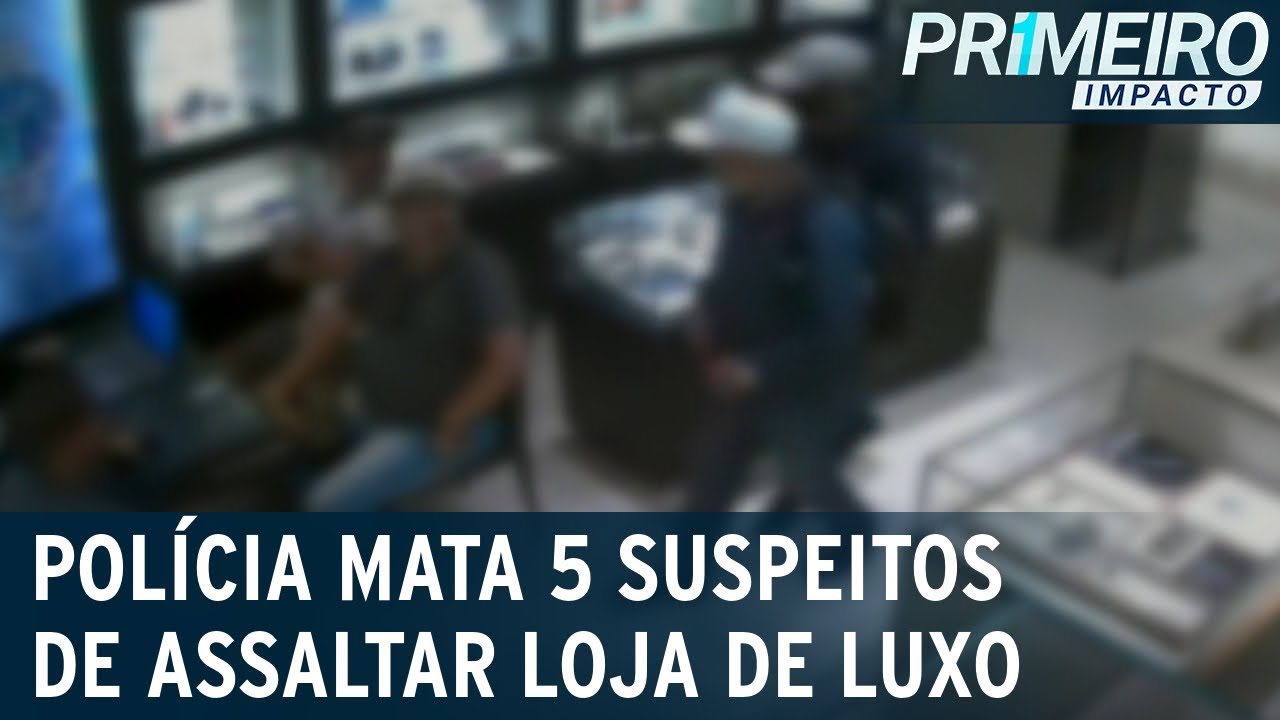 Cinco suspeitos de assalto a loja de shopping são mortos pela polícia | Primeiro Impacto (28/11/22)