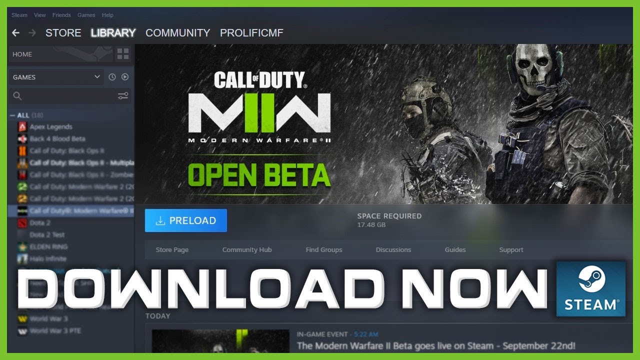 How to Download & Play the Modern Warfare 2 Beta on PC / STEAM!