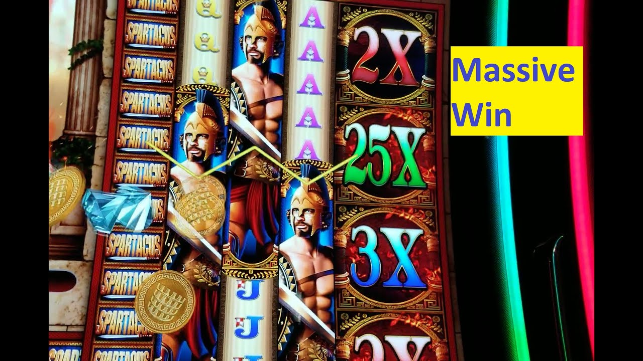 Massive Win! 25X Multiplier! Spartacus Super Colossal Reels Slot