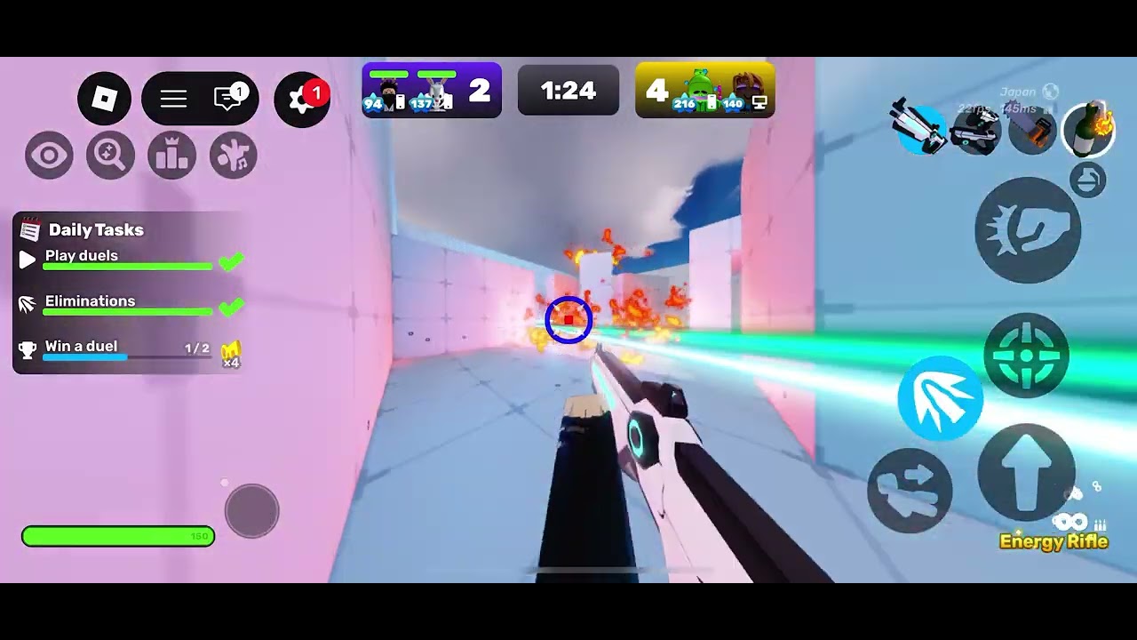 Playing Limitless loadout and mirror game modes in rivals (: