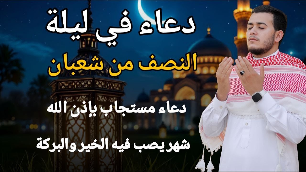 دعاء في ليله النصف من شهر شعبان 2026 ليلة رفع البلاء وقضاء الحوائج وجلب الرزق 🤲