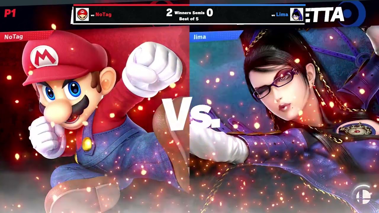 NoTag (Mario) vs Lima (Bayonetta) - Winners Semi-Final - Grinds and Shines #5