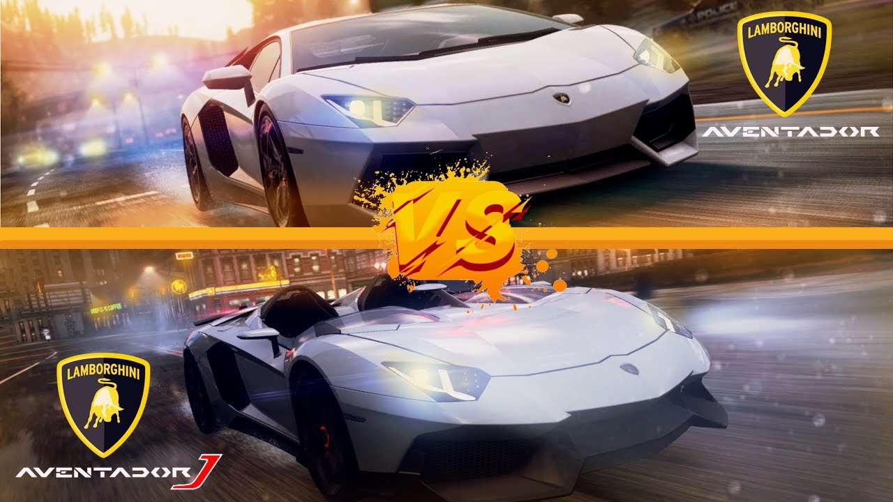 LAMBORGHINI AVENTADOR J vs LAMBORGHINI AVENTADOR в NFS MW 2012!!