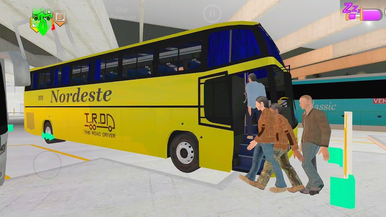 Driving New Marcopolo MG 14 Bus And Passenger Animation  | The Road Driver Android Gameplay HD