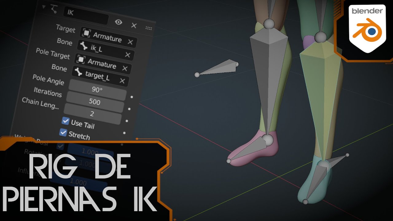 #2 Rig de Pierna IK(Inverse Kinematics) en Blender 2.9 - Tutorial Blender
