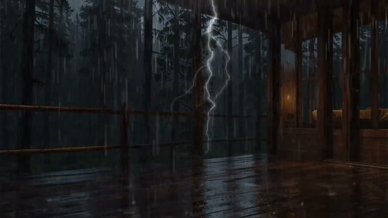 Cozy Bedroom in the Rainforest | Heavy Rain Sounds for Sleeping ASMR