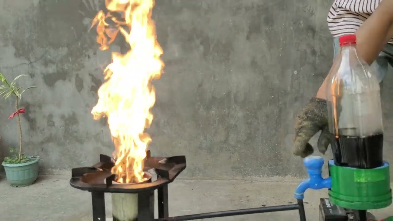 DIY  USED Oil Rocket Stove