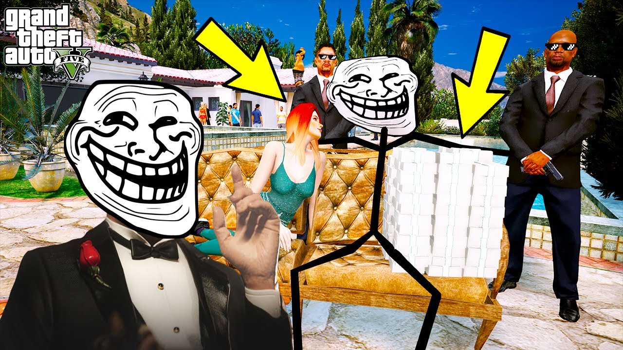 TROLLFACE MAFYA OLDU VE MAFYA BABASININ YERİNE GEÇTİ! 😂 - GTA 5