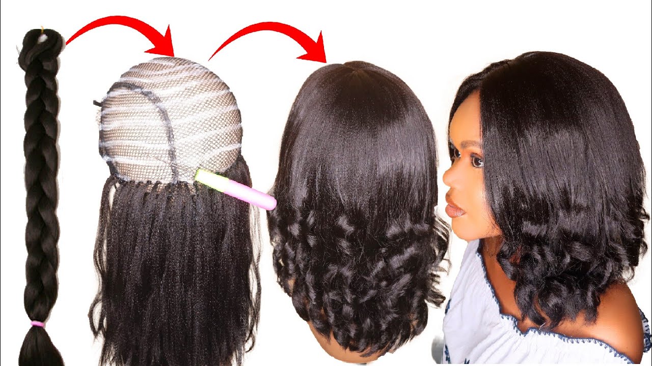 DIY Curly Crochet Wig Using Expression Braid Extension - How To Curl Braid Extension