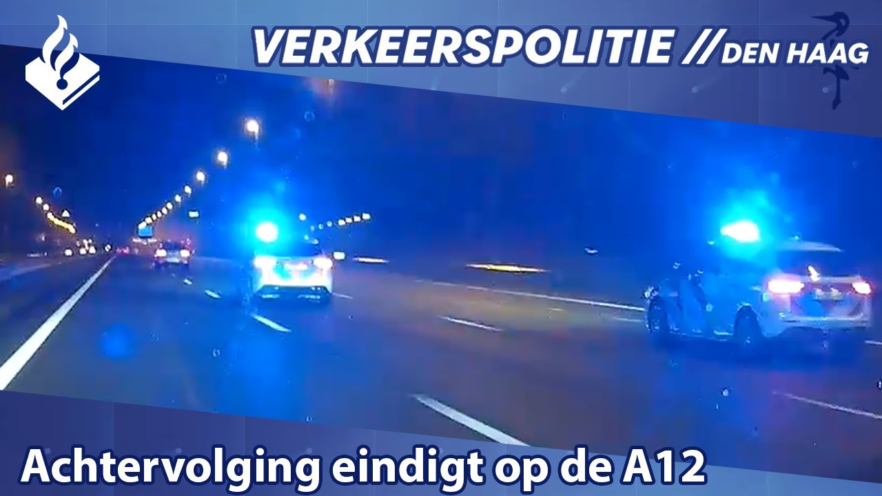 Achtervolging van bestuurder in personenauto eindigt op de A12