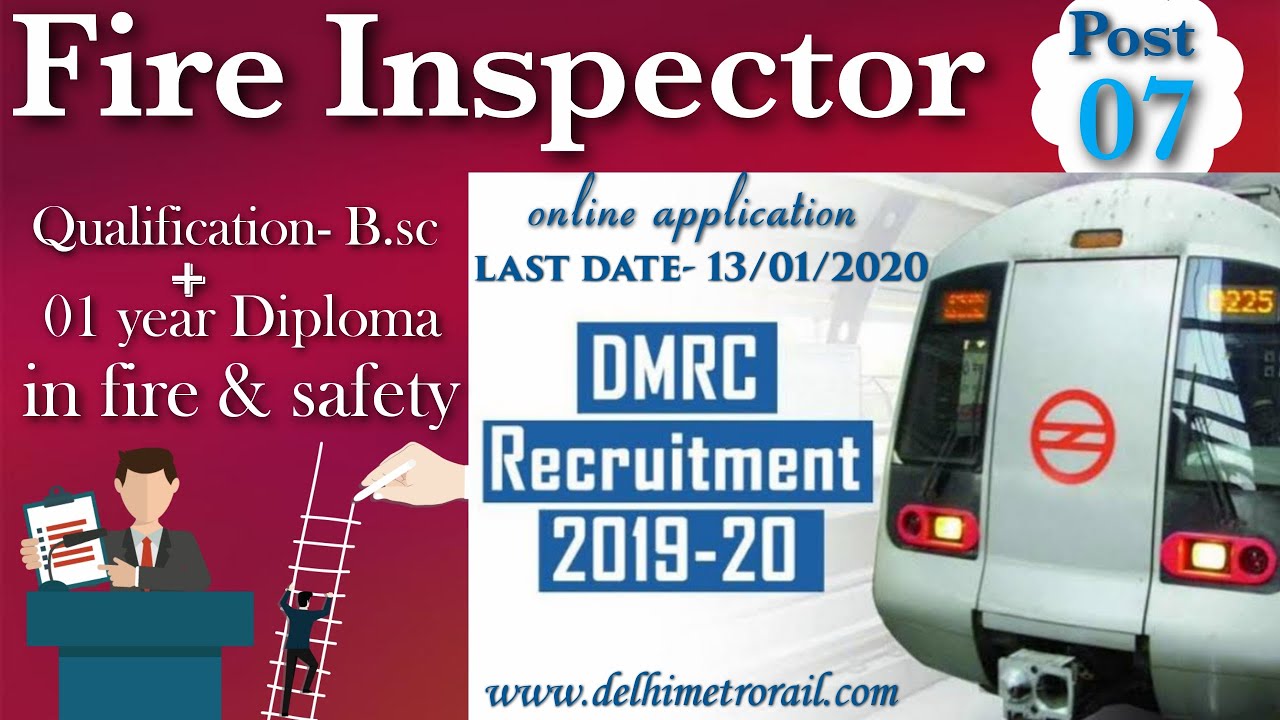 DMRC Fire Inspector Recruitment 2019-20