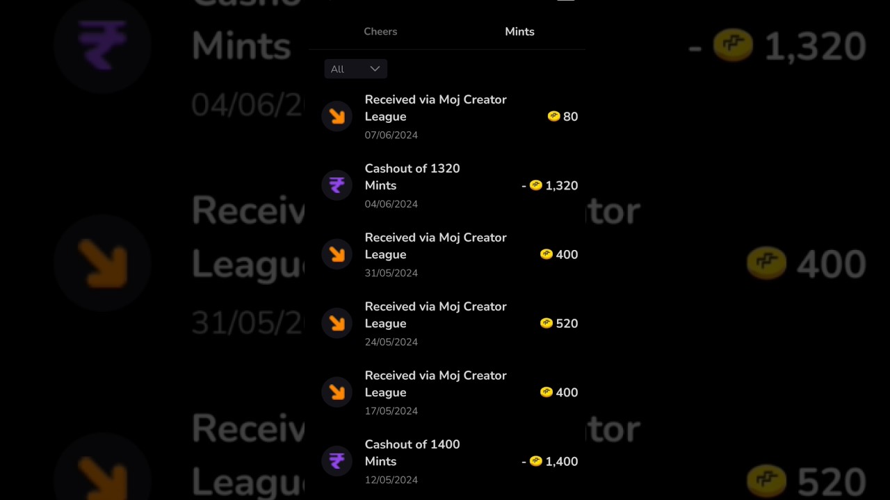 New MCL Mints ad my Moj wallet 🤑🤑🤑 #moj #monitization #music