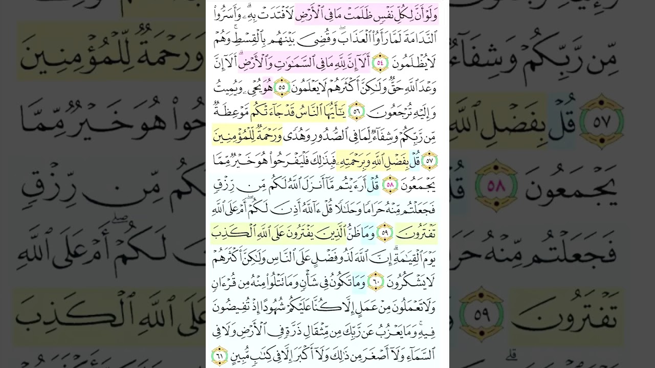 تربيط سورة يونس صفحة ٢١٥#اكسبلور 