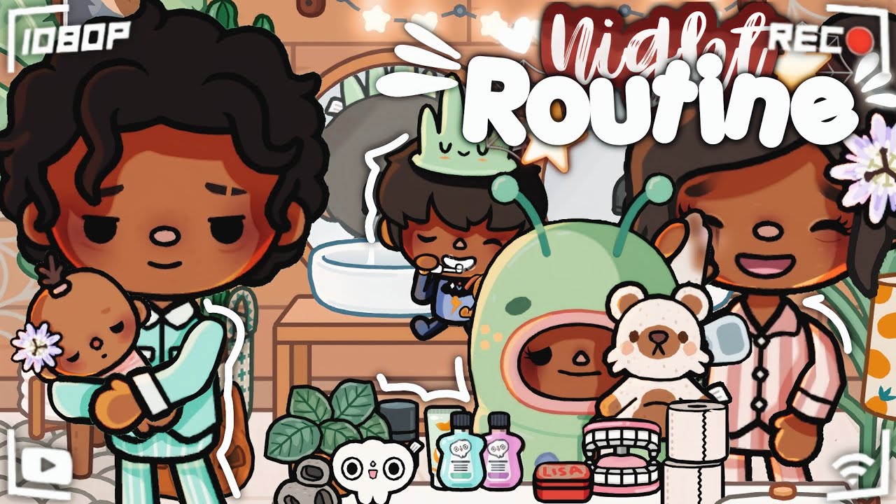 🌙 | Night Routine *BACK TO SCHOOL* au États-Unis! 🇺🇸🐈‍⬛ | Toca Boca Roleplay! | Its Niora! ٠࣪⭑