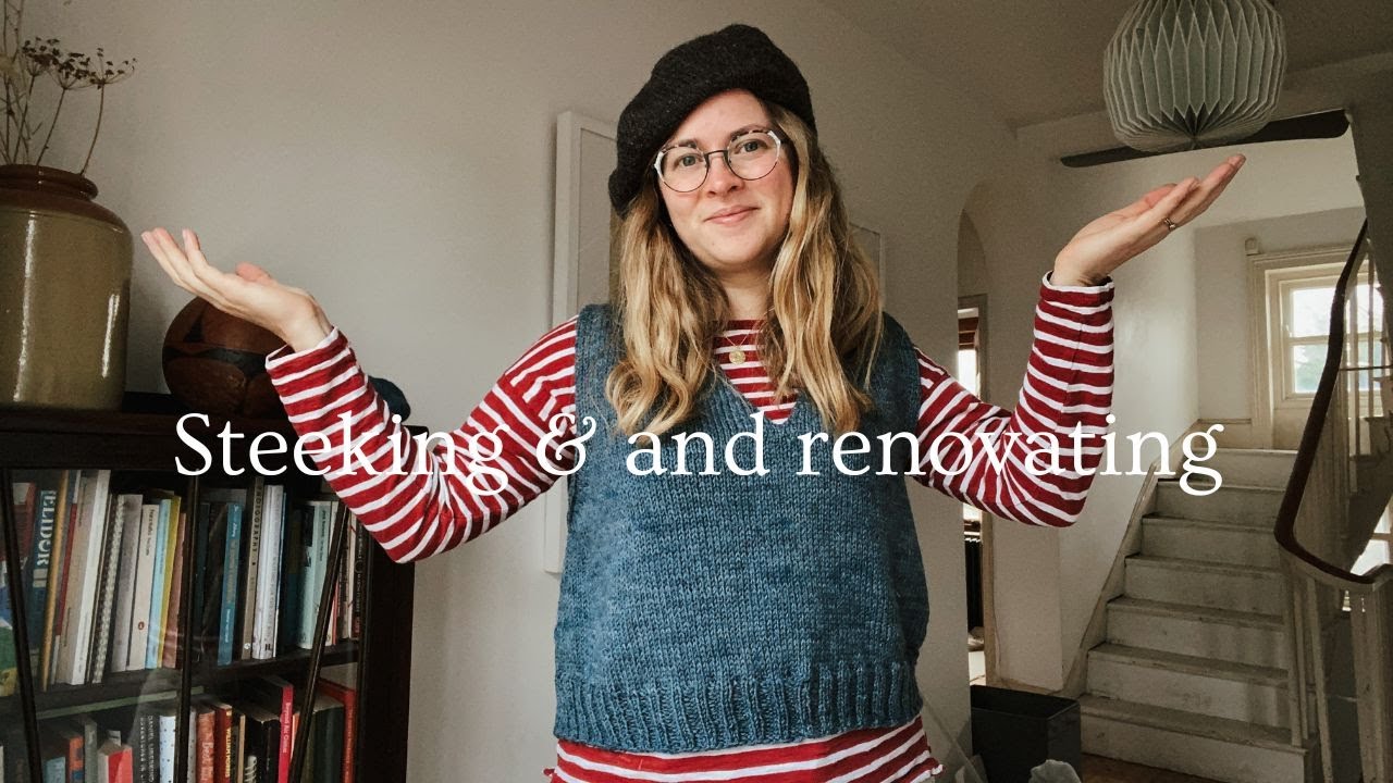 Voil&aacute;! Taking the scissors to my knitting and a comparison of off- white paint colours!