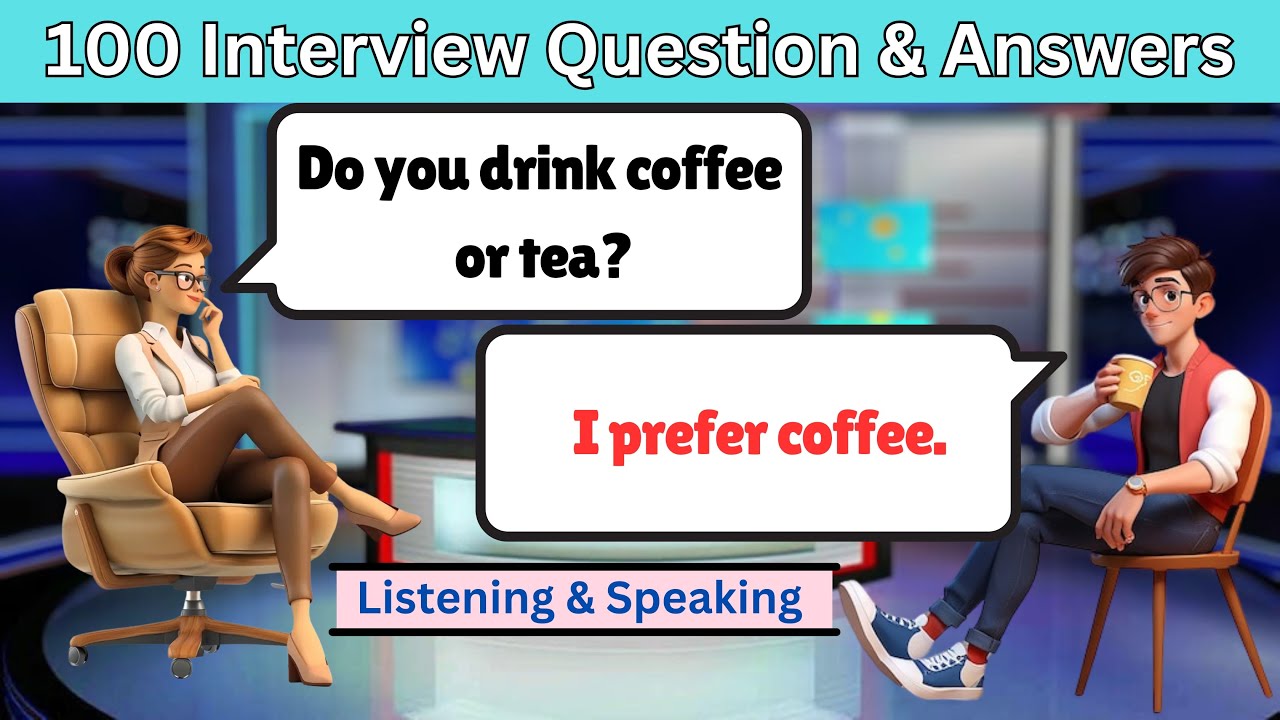 100 Short Interview Questions and Answers in English | Easy English Conversations | English for Kids