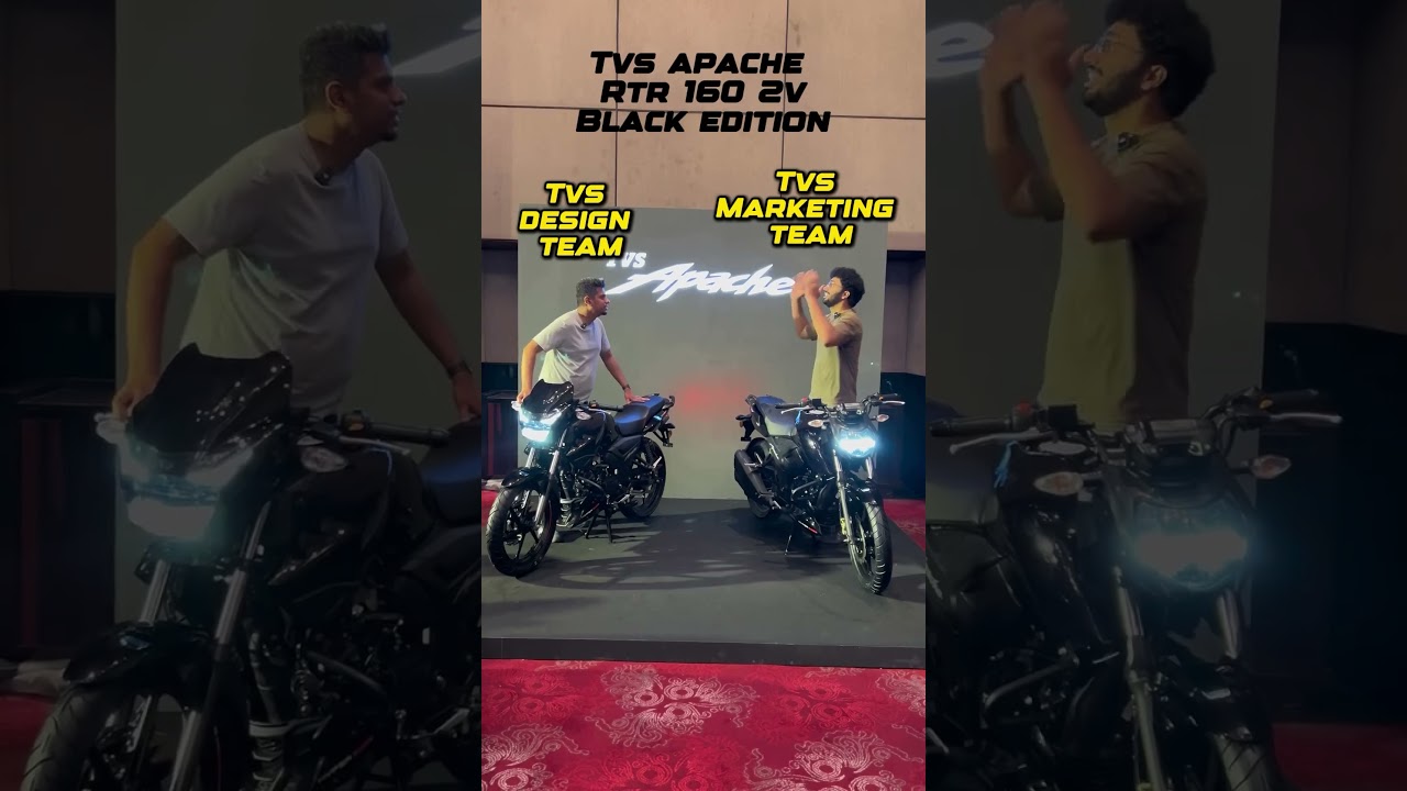 Do you like the black edition of the TVS Apache RTR 160 2V & 4V?