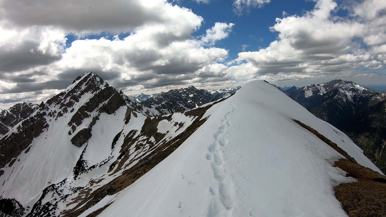 Ammergauer Kreuzspitze & Kuchelbergkamm ( Kuchelbergkopf & Kuchelbergspitze ), Ammergauer Alpen